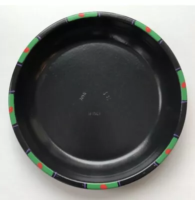 Vtg Hand Painted Deroma #31 Pottery 12” Waterproof Saucer Made In Italy Black • $24.99