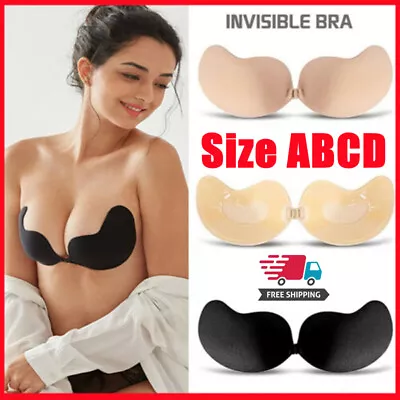 £2.27 • Buy Adhesive Invisible Strapless Bra Reusable Sticky Push Up Bras Women Underwear