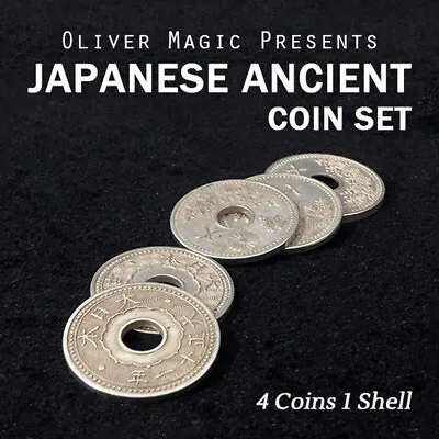Japanese Ancient Coin Set (4 Coins 1 Shell) By Oliver Magic Close Up Magic Trick • $20.99