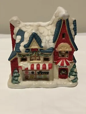 Mervyns Christmas Village Porcelain Toy Shop 1993 1994 Edition Perfect W/o Light • $19.99