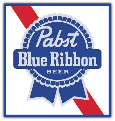 Pabst Blue Ribbon Logo Sticker Car Bumper Decal - 3'' Or 5'' • $3.50