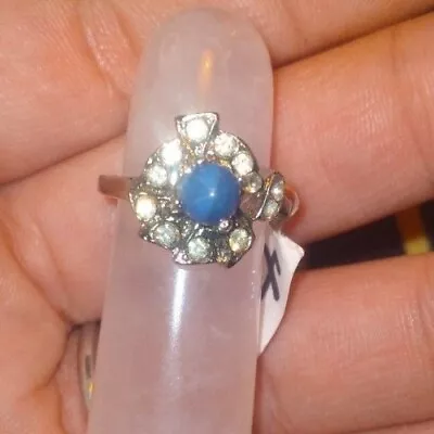 Vintage RARE Linde Lindy Signed (18KT HGE W) Blue Star Sapphire Ring • $500