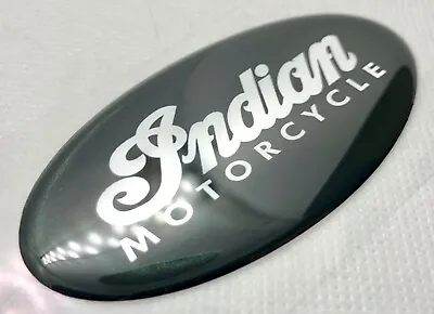 2 Pcs. Of Indian Motorcycle Logo Badge 3D Domed Stickers. Black. 84x43 Mm • $23.41