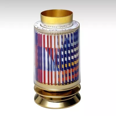 $1900 • Buy Yaacov Agam Kiddush Cup Art HAND SIGNED #'d 24k Gold Plated Sterling Silver