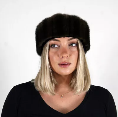 New Skin On Skin Mahogany Mink Fur Headband Efurs4less • $59.99