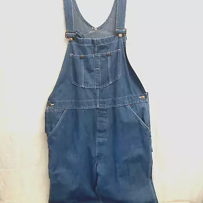 Sears Overalls Mens 40 X 32 Made In USA Bib Workwear Blue Denim Vintage 70s • $51.27