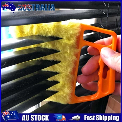 $9.79 • Buy AU Window Blinds Cleaning Brush Air Conditioner Shutter Dust Cleaner (Orange)