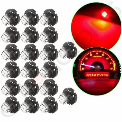 20x T4.2/T4 Red Neo Wedge LED Dash A/C Heater Climate Light 10mm Switch Lamp 12V • $10.76