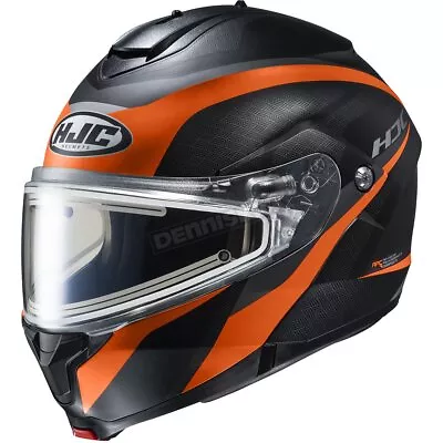 HJC Black/Orange C91MC-7SF Modular Snow Helmet W/Electric Shield(Adult M) • $299.99