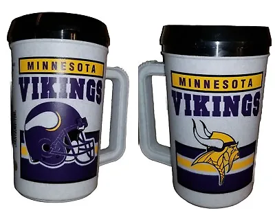 Minnesota Vikings Travel Mug Thermos NFL Coffee 22 Oz Vintage 90s Deadstock New • $17.95