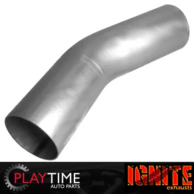 Exhaust Pipe Mandrel Bend - 3  Inch 30 Degree (76mm) Aluminised Mild Steel • $45