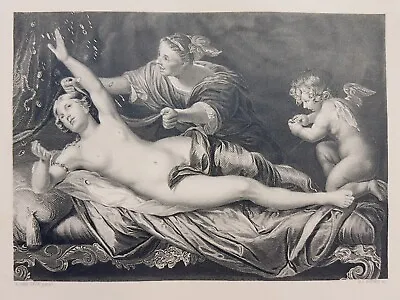 A. Van Dyck Danae Golden Rain 1872 Antique Steel Stitch Painting Engraving • $40.95