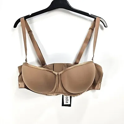 OOLA - NEW - Longline Moulded Strapless Bra - Mocha - 42 E • £28