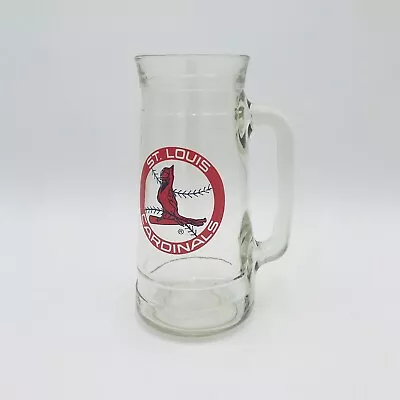 St. Louis Cardinals MLB Vintage Clear Glass Beer Stein Mug • $17.09