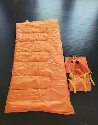 $27.50 • Buy Coleman Youth Sleeping Bag With Backpack Tote - Orange/Yellow NICE