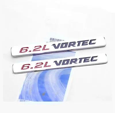 2x OEM 6.2L VORTEC HOOD Emblems Badge For Chevy Silverado GMC Sierra Y Chrome • $20.03