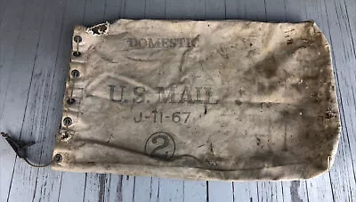 Vintage 1967 U. S. Mail Canvas Bag J-11-67 #2 Domestic 25” X 36” Post Office • $75