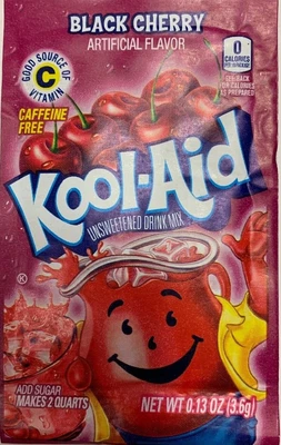 £1.99 • Buy Kool Aid BLACK CHERRY Flavour Drink Sachets 3.6g US Import UK Seller 