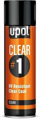 U-POL 0796 Clear #1 High Gloss Clearcoat Aerosol 15oz UP0796 - FREE SHIPPING! • $39.99