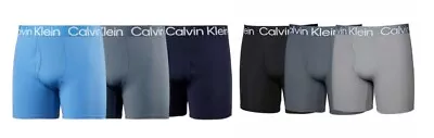 NEW Men's Calvin Klein XL 3 Pack Boxer Briefs Micro Rib Microfiber Moisture Wick • $24.95