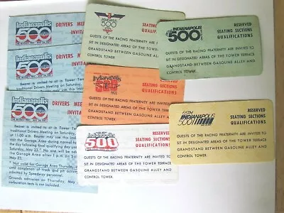 Indy 500 Car Racing 5 Cards Guest Of Racing Fraternity 1987 3 Driver Meetings • $18