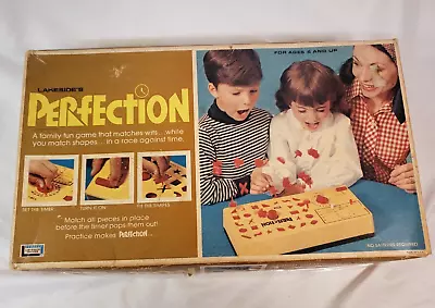 VINTAGE Lakeside's PERFECTION Game 1973 Complete & Works! • $19.95