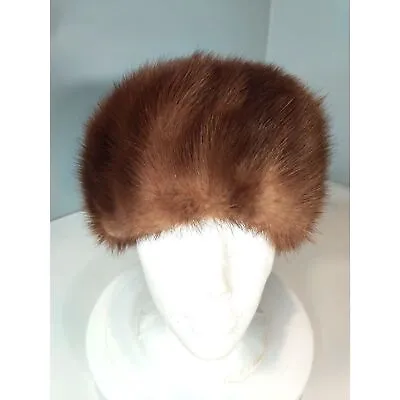 Beautiful Beige/Light Brown Mink Fur Hat From Canada 21.25  • $125