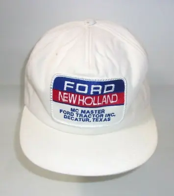 Vintage Rare Ford New Holland Tractor Dealer Trucker Hat Patch K Products Cap • $152.46