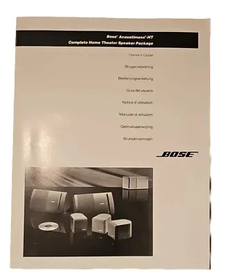 Original Manual For Bose Acoustimass HT Home Theater System Owners Guide  • $18.99