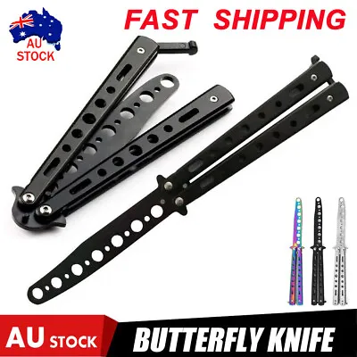 Folding Butterfly Knife Training Balisong Practice Trainer Comb Pocket 3 COLORS • $9.11
