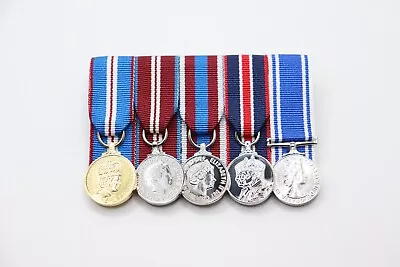 Golden Diamond Platinum Jubilee Coronation & Police Mounted Miniature Medals • £57.95