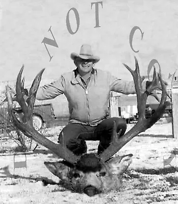 Antique Hunting Reproduction 8x10 Photograph Hunter With His Huge Mule Deer • $11.99