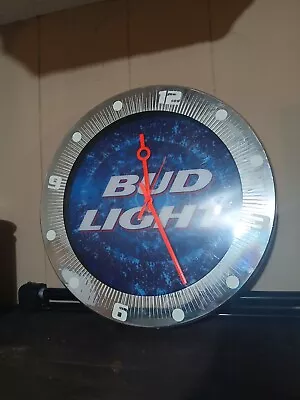 Large Bud Light Wall Clock 18   • $20