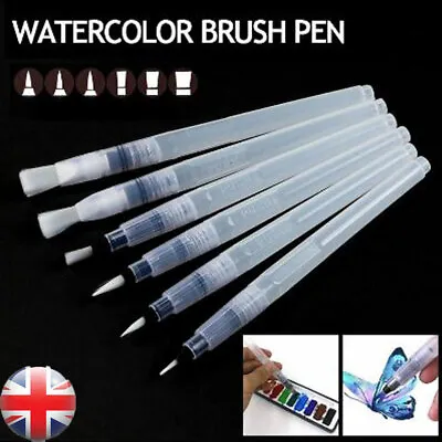 £4.98 • Buy 6pcs Refillable Pilot Water Brush Ink Pen For Watercolour Painting Calligraphy