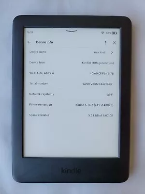 Amazon Kindle (10th Generation) 6 GB Wi-Fi Black • £1.20
