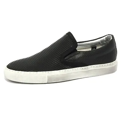 B1088 Sneaker Donna P448 E6 SLIPON Scarpa Nera Shoes Women • $220