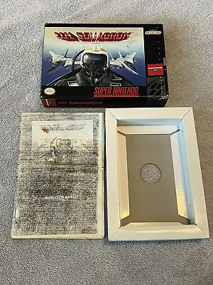 U.N. Squadron SNES Authentic BOX ONLY With Cart Insert And Crappy Manual No Game • $65