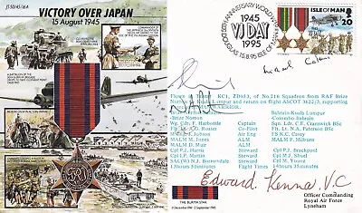45/16abCK Victory Over Japan.The Burma Star Signed. Michael Calvert & Kenna VC • £28.95