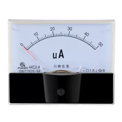 Analog Current Panel Meter DC 0-50uA 44C2 Ammeter 100x12.7x80mm For Circu • $12.99
