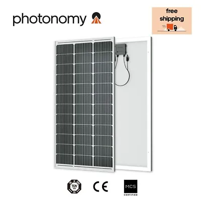 Photonomy 100W Solar Panel 12V Monocrystalline Off Grid RV Van Motorhome Boat • £62