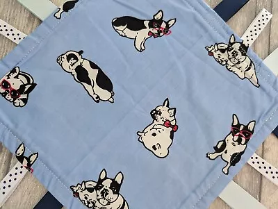 Taggy Blanket 8  French Bulldog Blanket Baby Gift Baby Accessories Clothes Tag • £5