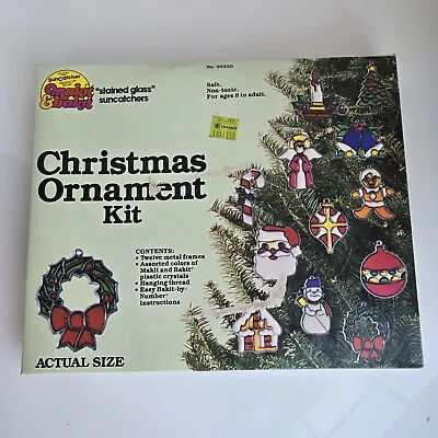 Vintage NOS Makit & Bakit 12 Piece Suncatchers Christmas Ornament Kit 50250 RARE • $120