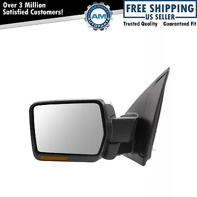 Mirror Power Heated Signal Memory Fold Puddle Light Chrome Driver For 09-10 F150 • $102.56