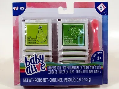 Baby Alive Powdered Doll Food - 8 Packs Includes Spoon For Interactive Dolls • $13.99