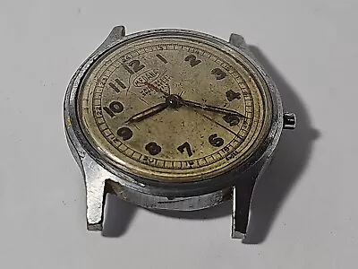 Medana Swiss 7 J Men's Watch Military Time Vintage No Crown Parts/Repair #247 • $20