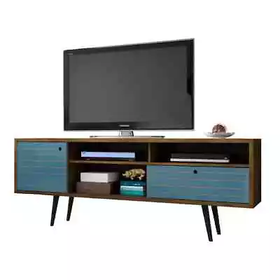 Manhattan Comfort Liberty Modern/Contemporary Rustic Brown And Aqua Blue TV • $650