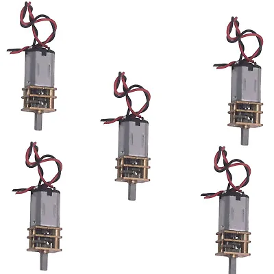 5x Micro Mini N20 Gear Motor DC 3V-9V Slow Speed Full Metal Gearbox Reducer Toy • $11.96