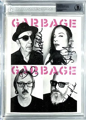 Garbage Band Shirley Manson +3 Signed Autographed Photo Beckett BAS Slabbed • $257.14