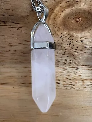 Natural Quartz Chakra Crystal Healing Point Cut Gemstone Pendant Reiki Necklace • £2.69