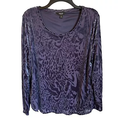 Simply Vera Wang Blouse Size XL Long Sleeves Velvet Women Blouse • $18.74